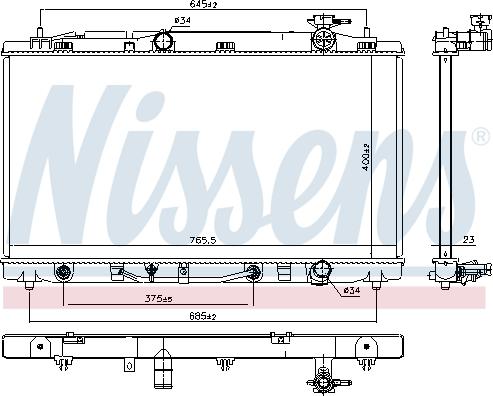 Nissens 646938 - Radiator, mühərrikin soyudulması furqanavto.az