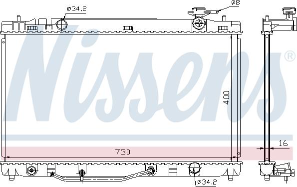 Nissens 646808 - Radiator, mühərrikin soyudulması furqanavto.az