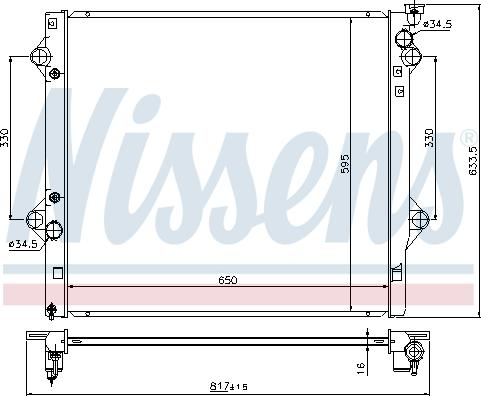 Nissens 646822 - Radiator, mühərrikin soyudulması furqanavto.az