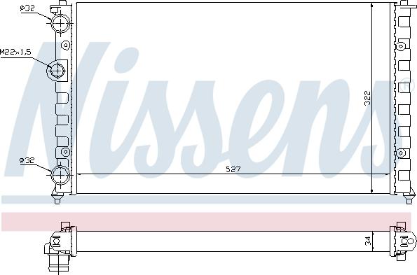 Nissens 64006 - Radiator, mühərrikin soyudulması furqanavto.az