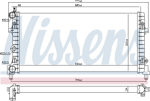 Nissens 640012 - Radiator, mühərrikin soyudulması www.furqanavto.az