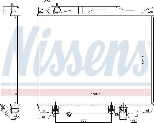 Nissens 641776 - Radiator, mühərrikin soyudulması furqanavto.az