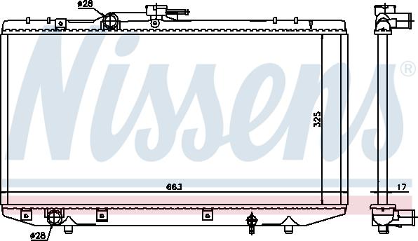 Nissens 64843 - Radiator, mühərrikin soyudulması furqanavto.az