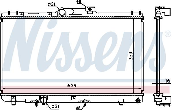 Nissens 64868A - Radiator, mühərrikin soyudulması furqanavto.az