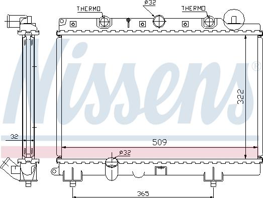 Nissens 64305A - Radiator, mühərrikin soyudulması furqanavto.az