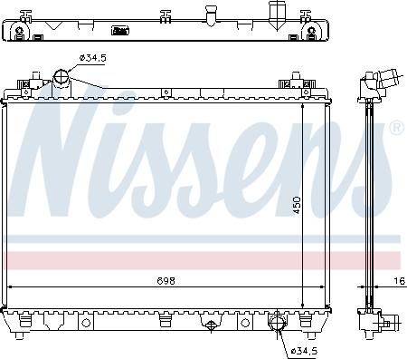 Nissens 64202 - Radiator, mühərrikin soyudulması furqanavto.az