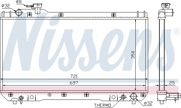 Nissens 64706 - Radiator, mühərrikin soyudulması furqanavto.az