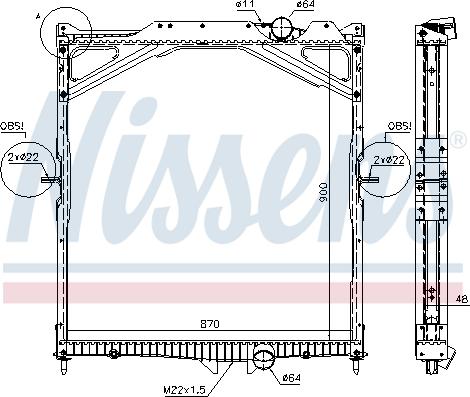 Nissens 65469 - Radiator, mühərrikin soyudulması furqanavto.az