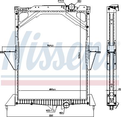 Nissens 65466A - Radiator, mühərrikin soyudulması furqanavto.az