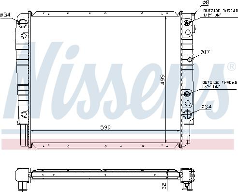 Nissens 65542A - Radiator, mühərrikin soyudulması furqanavto.az