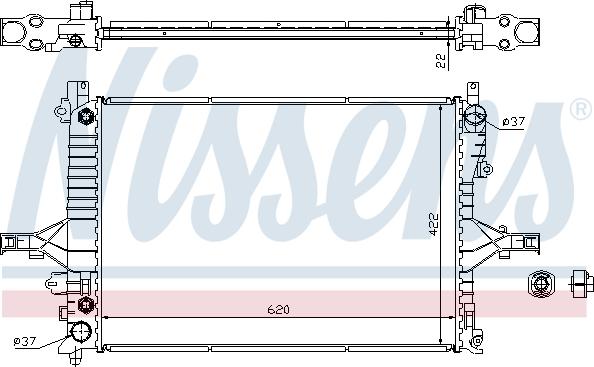 Nissens 65552A - Radiator, mühərrikin soyudulması furqanavto.az