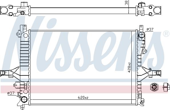 Nissens 65557A - Radiator, mühərrikin soyudulması furqanavto.az