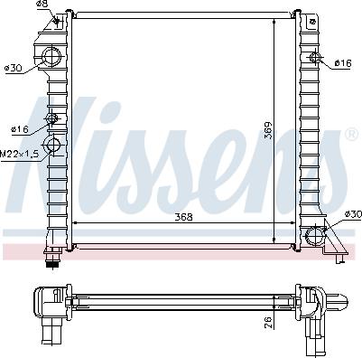 Nissens 65518 - Radiator, mühərrikin soyudulması furqanavto.az