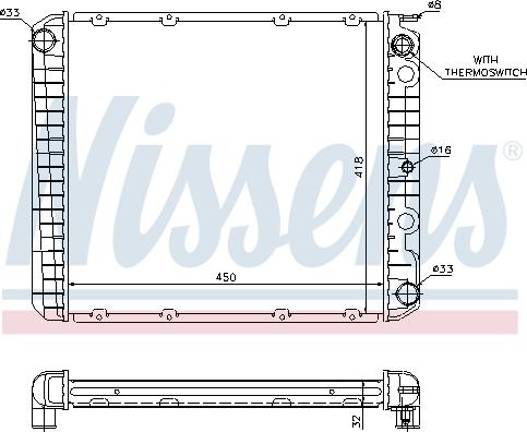 Nissens 65525A - Radiator, mühərrikin soyudulması furqanavto.az