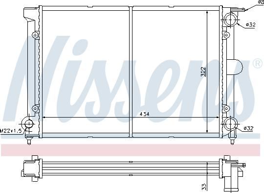 Nissens 695385 - Radiator, mühərrikin soyudulması furqanavto.az