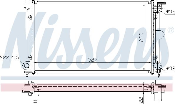 Nissens 651511 - Radiator, mühərrikin soyudulması furqanavto.az