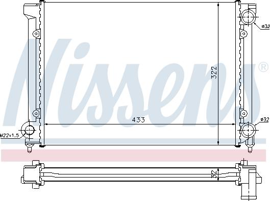 Nissens 699680 - Radiator, mühərrikin soyudulması furqanavto.az