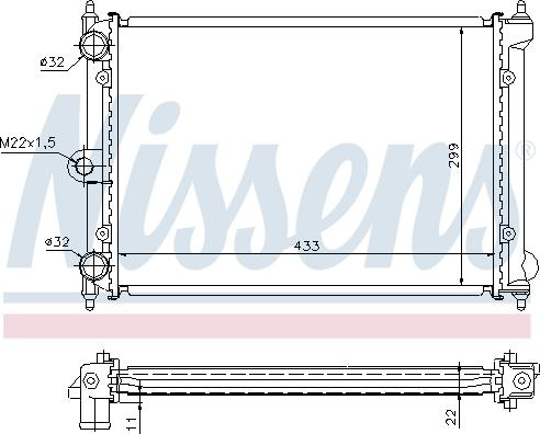 Nissens 696434 - Radiator, mühərrikin soyudulması furqanavto.az