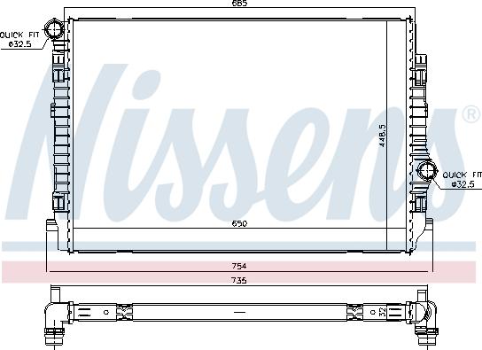 Nissens 65341 - Radiator, mühərrikin soyudulması furqanavto.az