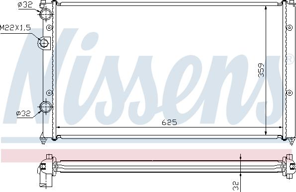 Nissens 652551 - Radiator, mühərrikin soyudulması furqanavto.az