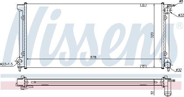 Nissens 691629 - Radiator, mühərrikin soyudulması furqanavto.az