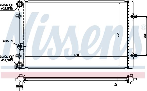 Nissens 652011 - Radiator, mühərrikin soyudulması furqanavto.az