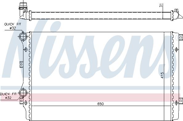 Nissens 692812 - Radiator, mühərrikin soyudulması furqanavto.az