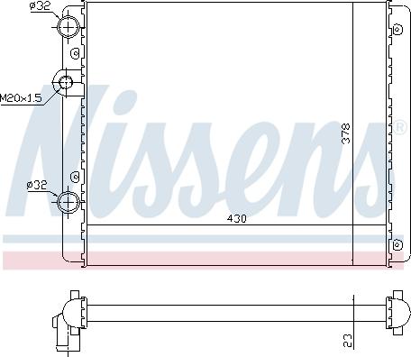 Nissens 697635 - Radiator, mühərrikin soyudulması furqanavto.az