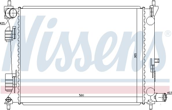 Nissens 66756 - Radiator, mühərrikin soyudulması furqanavto.az