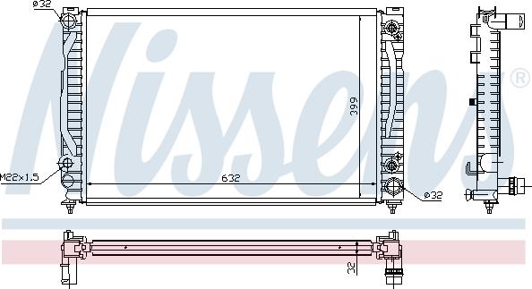 Nissens 690077 - Radiator, mühərrikin soyudulması furqanavto.az