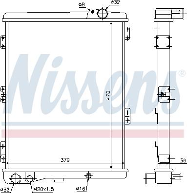 Nissens 693698 - Radiator, mühərrikin soyudulması furqanavto.az