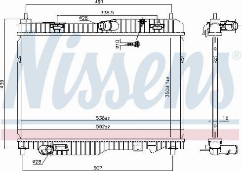 Nissens 606966 - Radiator, mühərrikin soyudulması furqanavto.az