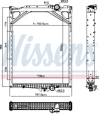 Nissens 606978 - Radiator, mühərrikin soyudulması furqanavto.az