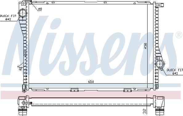 Nissens 60648A - Radiator, mühərrikin soyudulması furqanavto.az