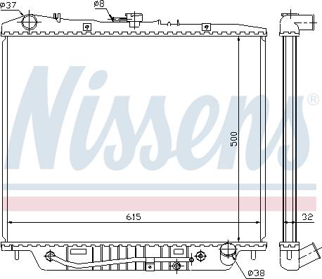 Nissens 60852 - Radiator, mühərrikin soyudulması furqanavto.az