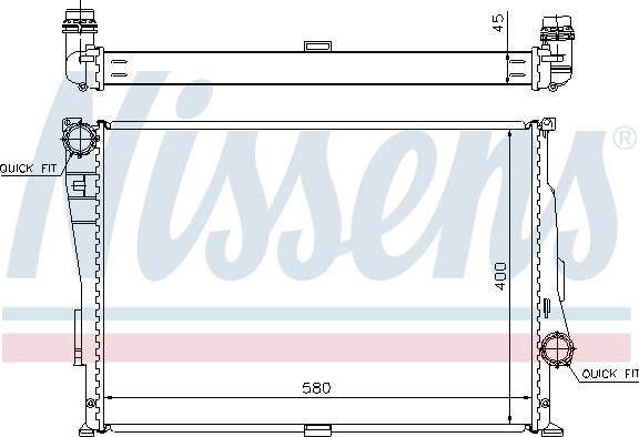 Nissens 60806 - Radiator, mühərrikin soyudulması furqanavto.az