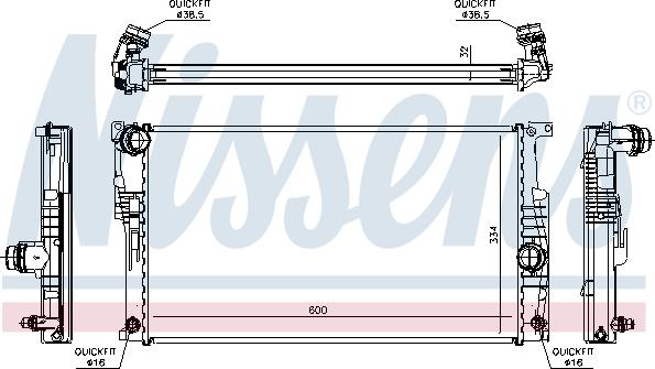 Nissens 60817 - Radiator, mühərrikin soyudulması furqanavto.az