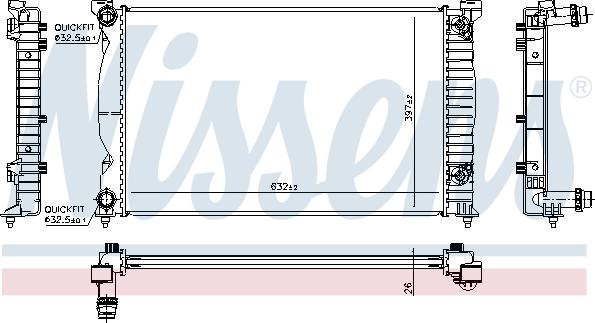 Nissens 60353 - Radiator, mühərrikin soyudulması furqanavto.az