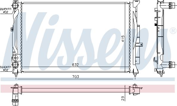 Nissens 699844 - Radiator, mühərrikin soyudulması furqanavto.az