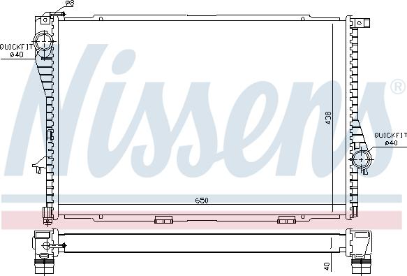 Nissens 60754A - Radiator, mühərrikin soyudulması furqanavto.az