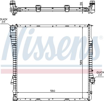 Nissens 60789A - Radiator, mühərrikin soyudulması furqanavto.az