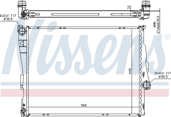 Nissens 60782A - Radiator, mühərrikin soyudulması furqanavto.az