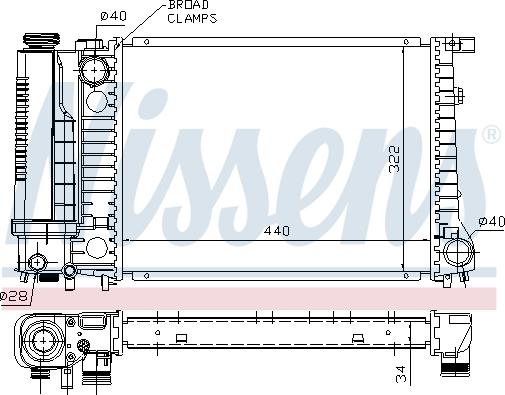 Nissens 60735A - Radiator, mühərrikin soyudulması furqanavto.az