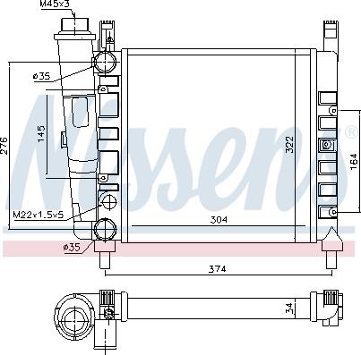 Nissens 61930 - Radiator, mühərrikin soyudulması furqanavto.az