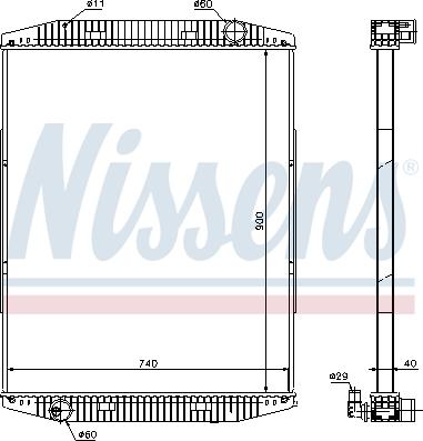 Nissens 619710 - Radiator, mühərrikin soyudulması furqanavto.az