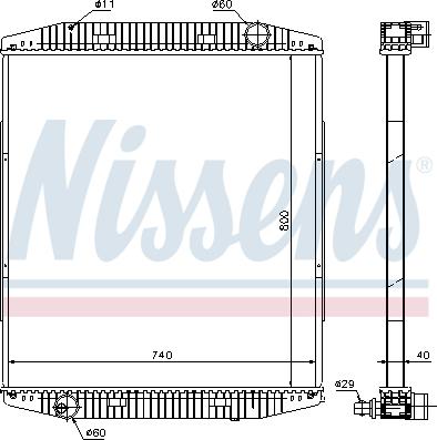 Nissens 619730 - Radiator, mühərrikin soyudulması furqanavto.az