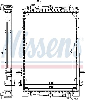 Nissens 61427A - Radiator, mühərrikin soyudulması furqanavto.az