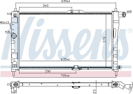 Nissens 690895 - Radiator, mühərrikin soyudulması furqanavto.az