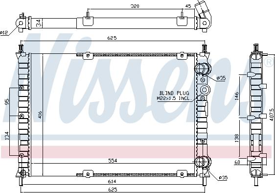 Nissens 691060 - Radiator, mühərrikin soyudulması furqanavto.az