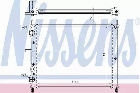 Nissens 61876A - Radiator, mühərrikin soyudulması furqanavto.az